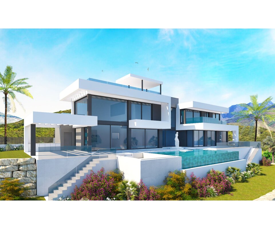 Brand new modern villa with panoramic views in Monte Mayor