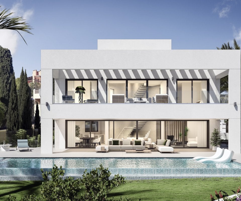 Neues Projekt einer modernen Designervilla in Guadalmina Baja