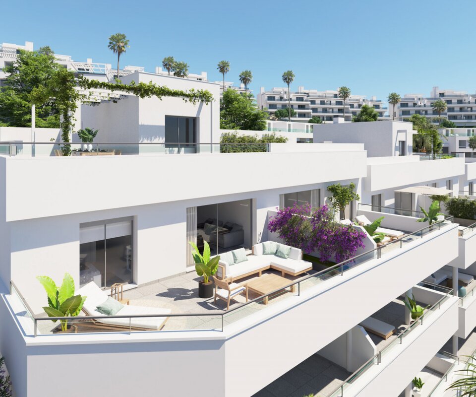 Nouvelle construction d'appartements contemporains avec vue à Los Flamingos