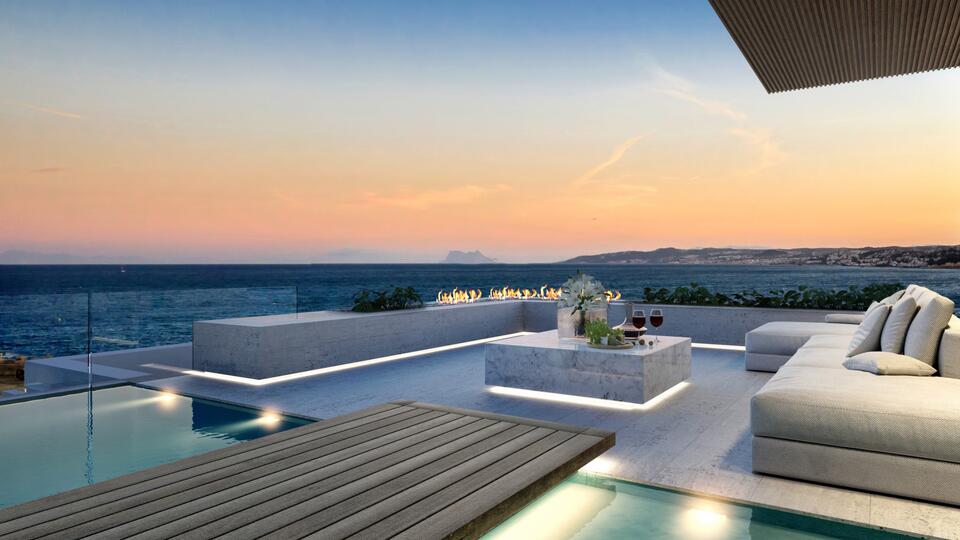 Exquisite development of front line beach apartments in Estepona