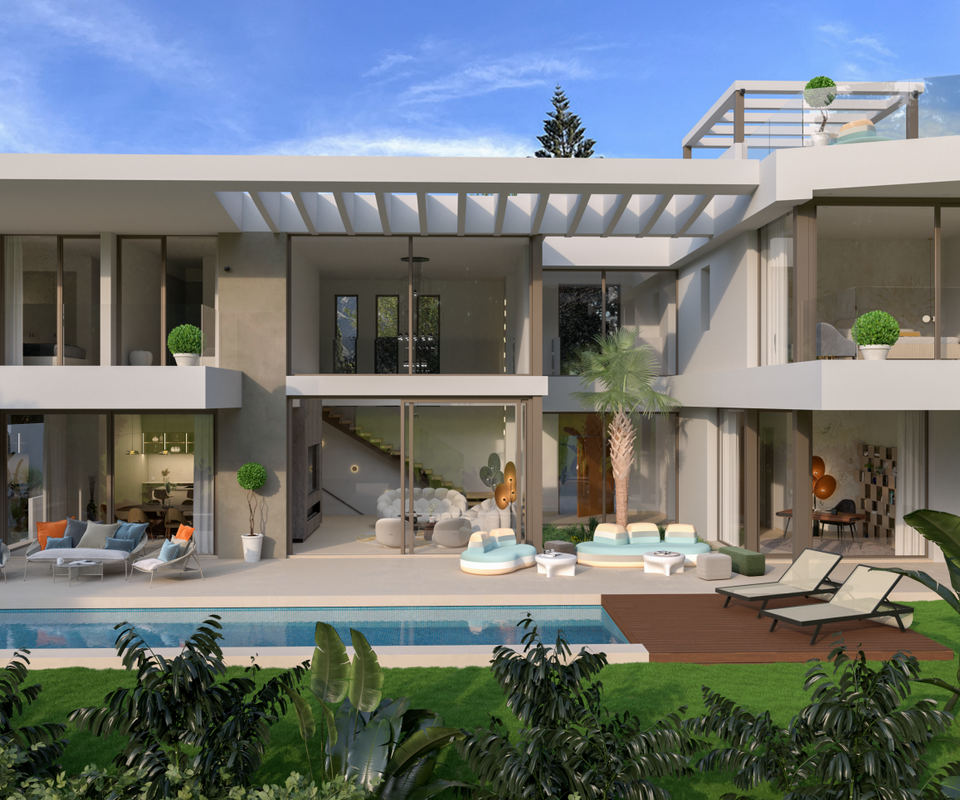 Villa in aanbouw in de gouden mijl van marbella, op loopafstand van het strand
