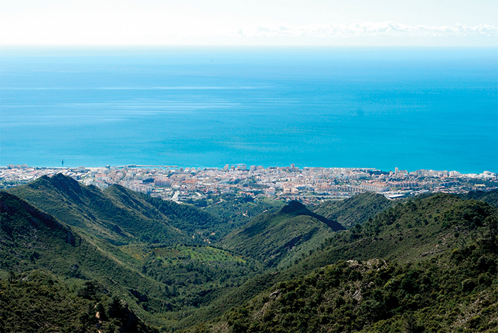 Vista de la costa de la zona de Marbella